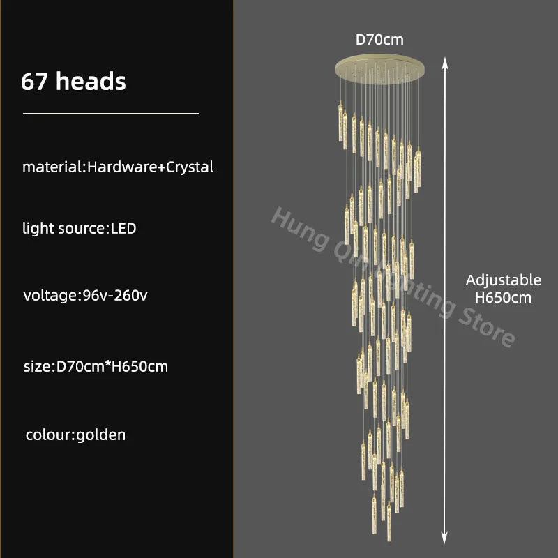 Decorbites™ Kristall-Leuchter: Moderne Luxus-Pendantbeleuchtung für die Hausdekoration