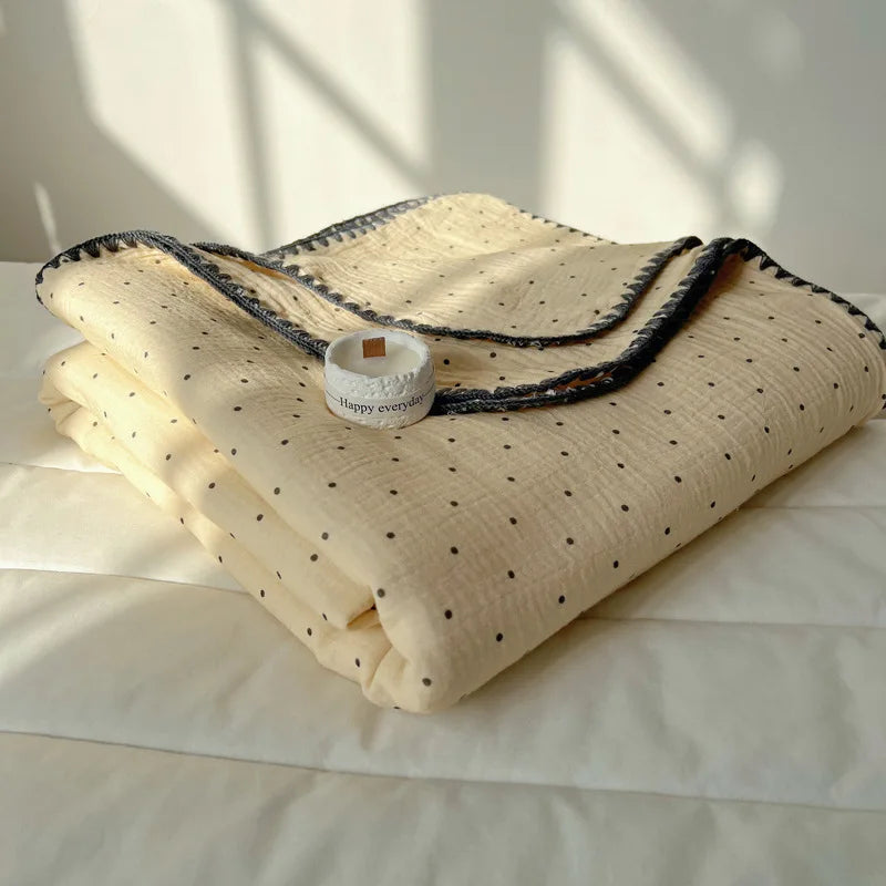 Cotton Cartoon Travel Blanket