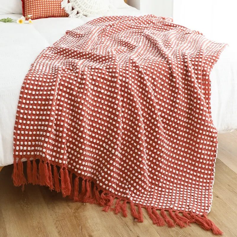 White Nordic Travel Blanket