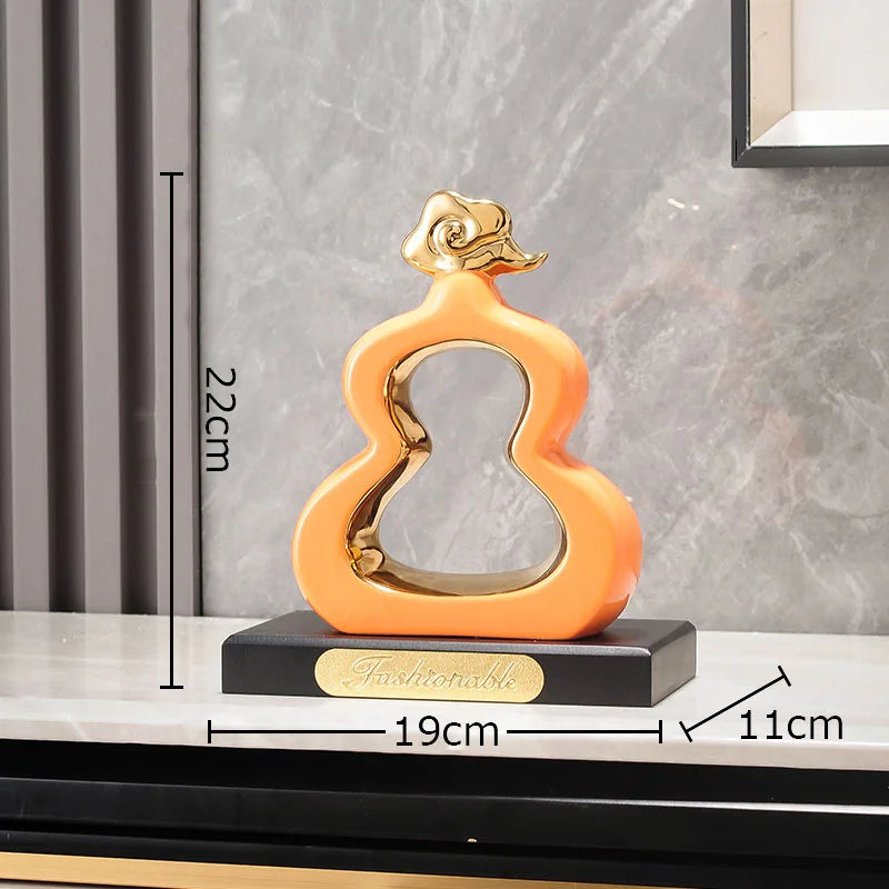 Gold Gourd Desk Sculpture