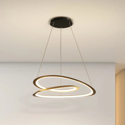 Decorbites™ Kepler Rund LED Kronleuchter für Wohnzimmerdekoration Weißer Pendellampenschirm