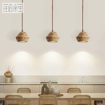 Decorbites™ Frucht-Schalen-Nachttisch-Hängeleuchte, Retro Wabi-Sabi-Stil für Ferienwohnung & Tresen