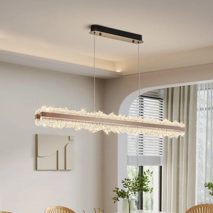 Nordic Linear Brushed Stainless Steel Pendant Light