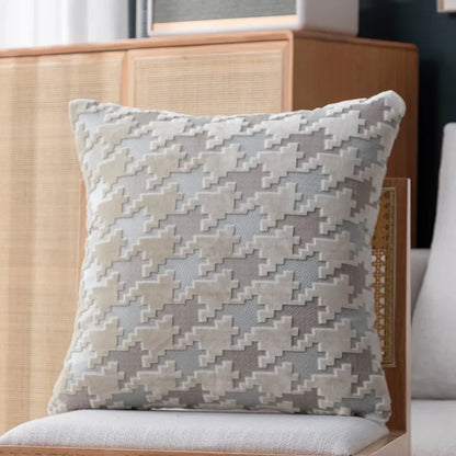 Decorbites™ Houndstooth Luxus-Kissenbezug 45x45 cm – Hochwertiger Dekorativer Sofakissenbezug