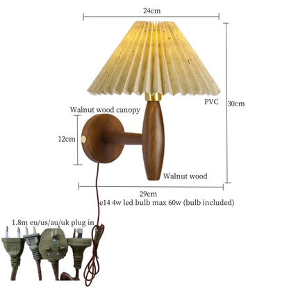 Decorbites™ Creme-PVC-LED-Wandleuchte Japanischer Walnussbaum Applique Murale