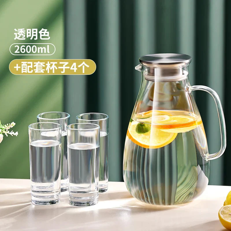 Decorbites™ Großkapazitäts-Wasser-Glas-Set mit Griff, hitzebeständig und explosionssicher