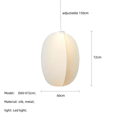 Decorbites™ Japanische Seidenanhängerlampen für Wabi-Sabi-Nordische Kronleuchter und Heimdekoration