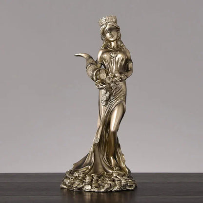 Decorbites™ Griechische Göttin des Reichtums Fortuna Figurine Plouto Glücksstatue Deko-Geschenk