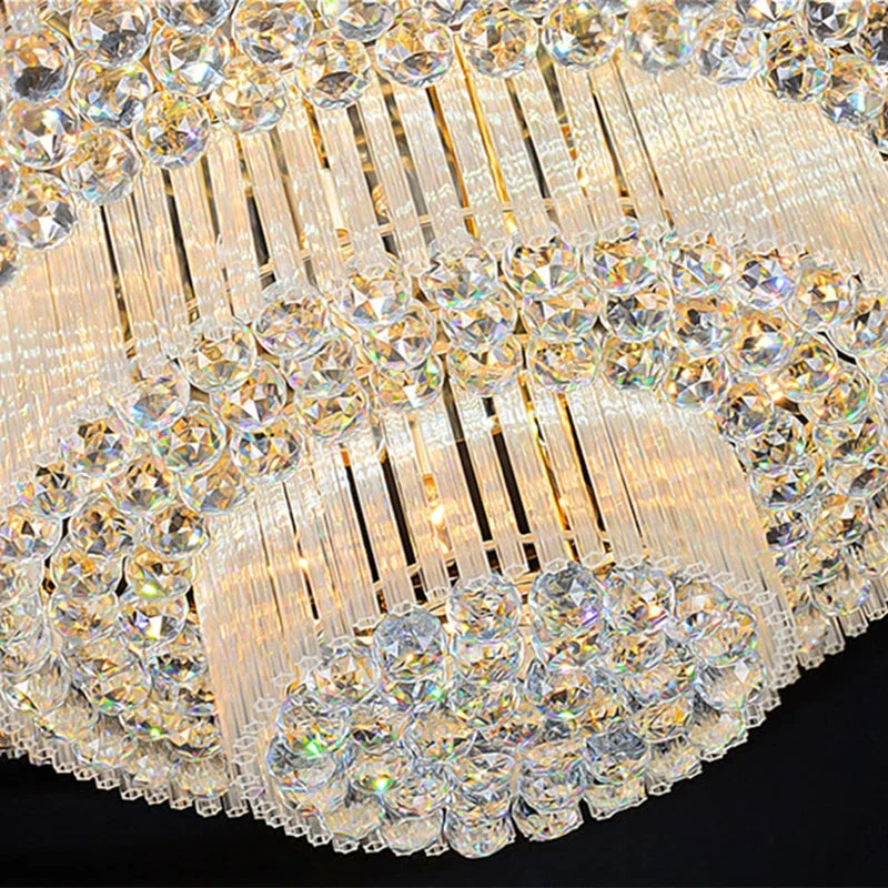 DecorBites™ Crystal LED Chandelier: Light Luxury Ceiling Lamps for Living Room, Bedroom, Kitchen, Hotel