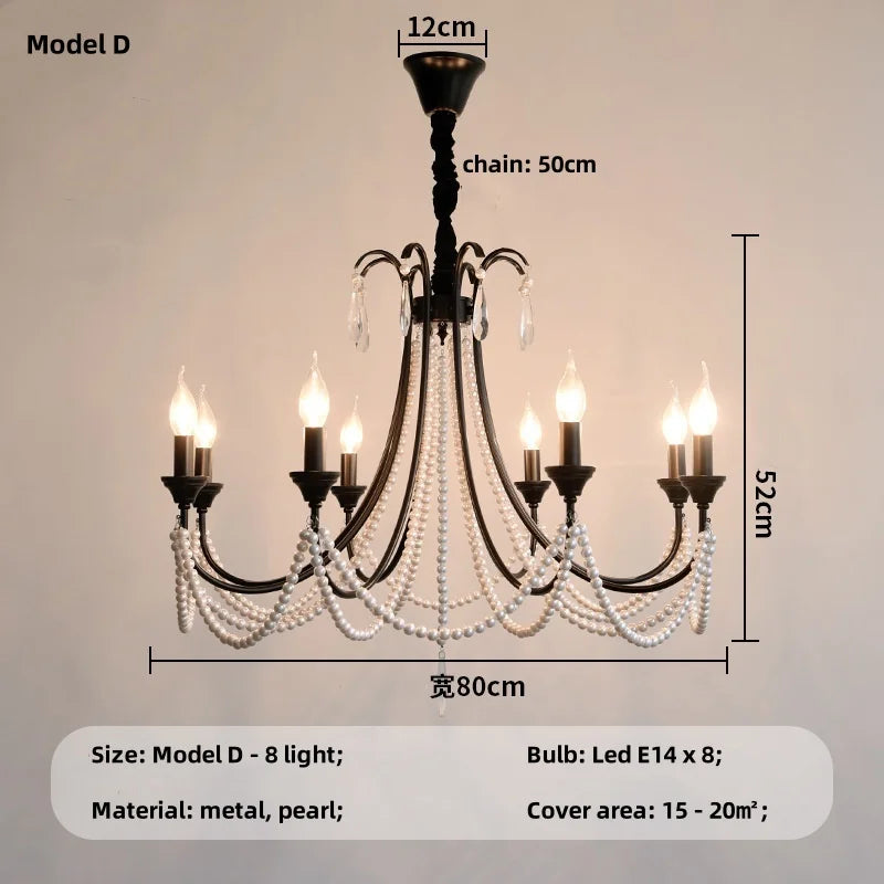 Decorbites™ Elegante Schwarze Kristall-Hängelampe für das Wohnzimmer