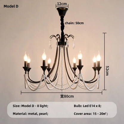 Decorbites™ Elegante Schwarze Kristall-Hängelampe für das Wohnzimmer