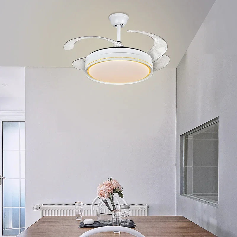 Decorbites™ LED-Deckenventilatoren mit Dekoration und Fernbedienung für Wohnzimmer, Schlafzimmer, Esszimmer