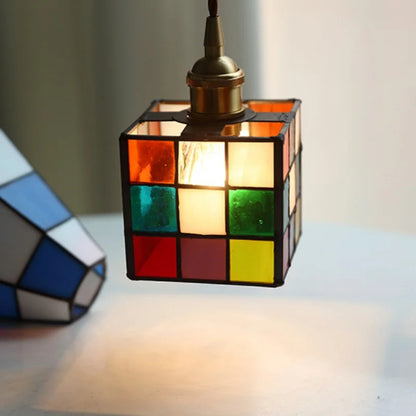 Decorbites™ Bunte LED-Glas-Hängeleuchte, Moderne Nordische Würfel-Hanglampe