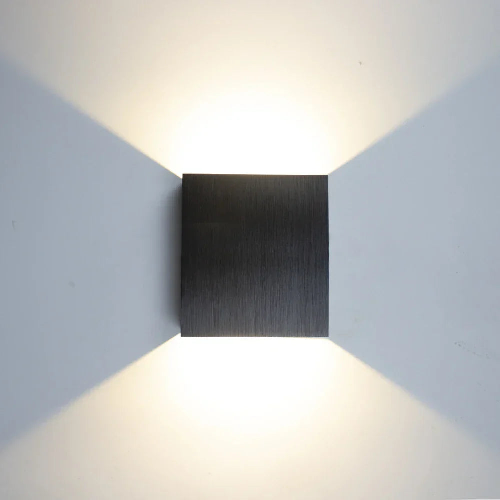 DecorBites™ LED Up Down Wall Lamps: Gold & Silver Aluminium Wall Light for Bedroom, Living Room, Corridor