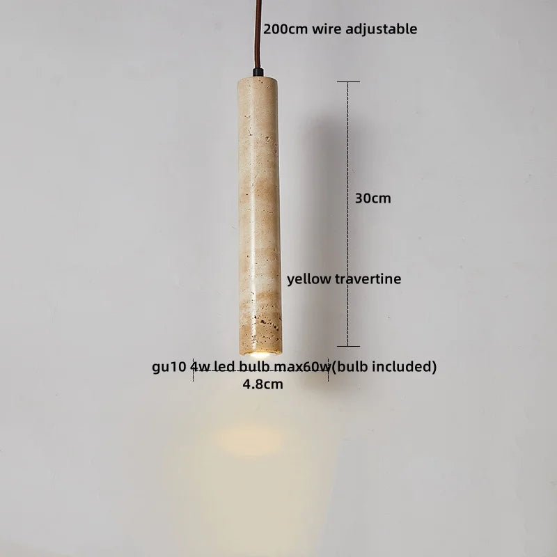 Decorbites™ LED Gelbe Travertin-Hängeleuchte für Heimdekoration und Leuchtarmaturen