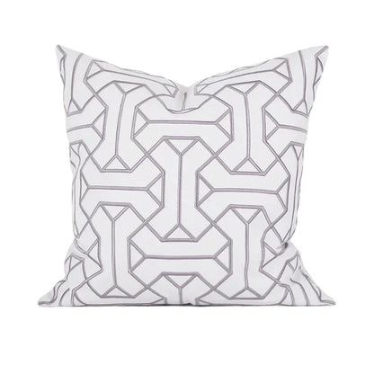 DecorBites™ Geometric Embroidered Noble Cushion Covers for Living Room Sofa