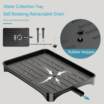 DecorBites™ Double-layer Dish Drying Rack Kitchen Sink Organizer Drainboard Storage
