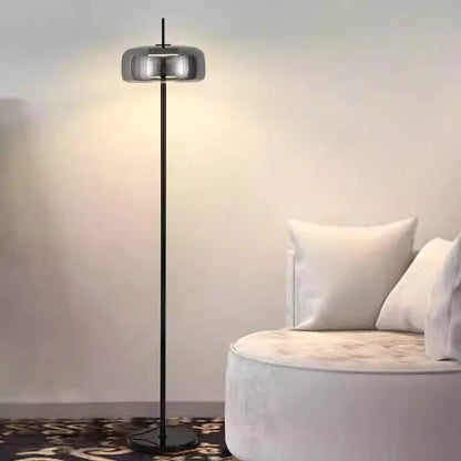 Decorbites™ Graue Glas Stehlampe: Italienisches Design Minimalistische Stehbeleuchtung für das Wohnzimmer