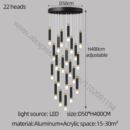 Decorbites™ LED-Kronleuchter: Modernes nordisches Acryl-Luxusbeleuchtung für die Hausdekoration