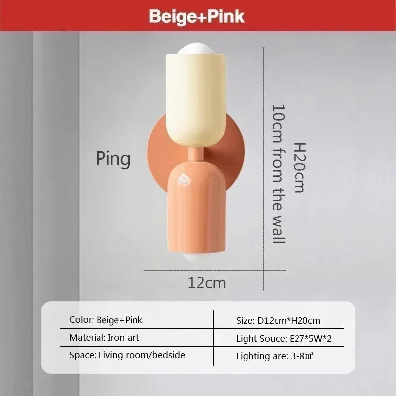 DecorBites™ Cream Double Head LED Wall Lamps for Living Room Bedroom Indoor Decoration