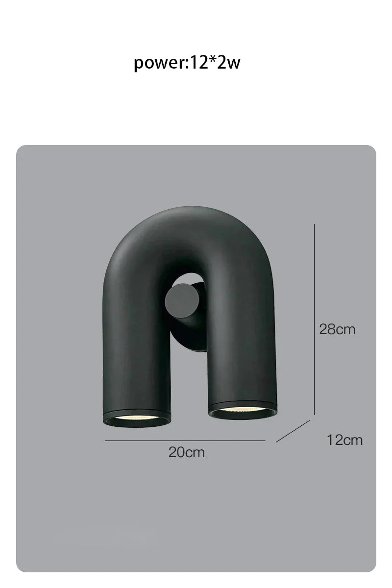 DecorBites™ LED U-shaped Wall Lamp for Minimalist Living Room and Staircase Lighting