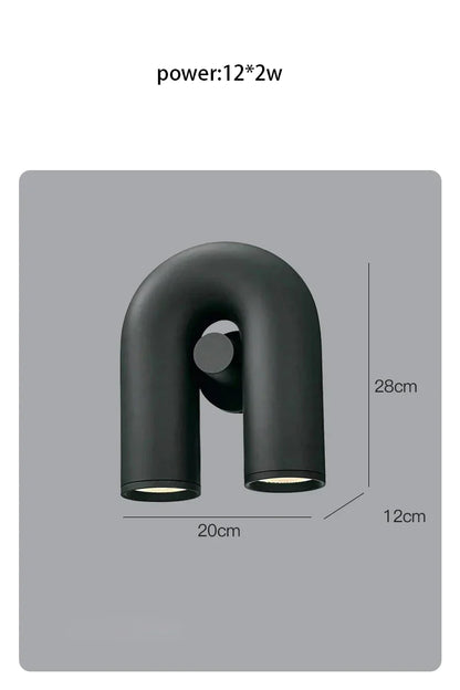 DecorBites™ LED U-shaped Wall Lamp for Minimalist Living Room and Staircase Lighting