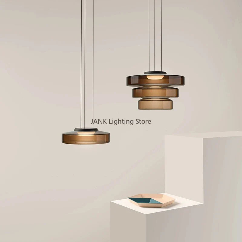 DecorBites™ Glass Chandelier LED Pendant Lights Modern Home Decor
