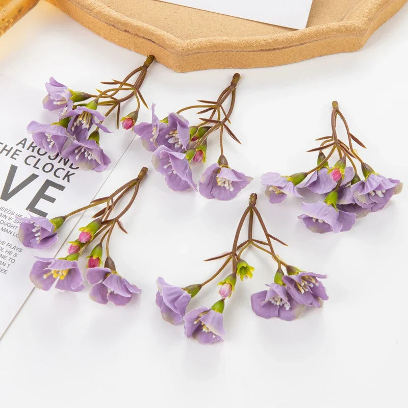 DecorBites™ Artificial Flowers: Christmas Decor, Home Wedding Bouquet, Scrapbooking Bouquets