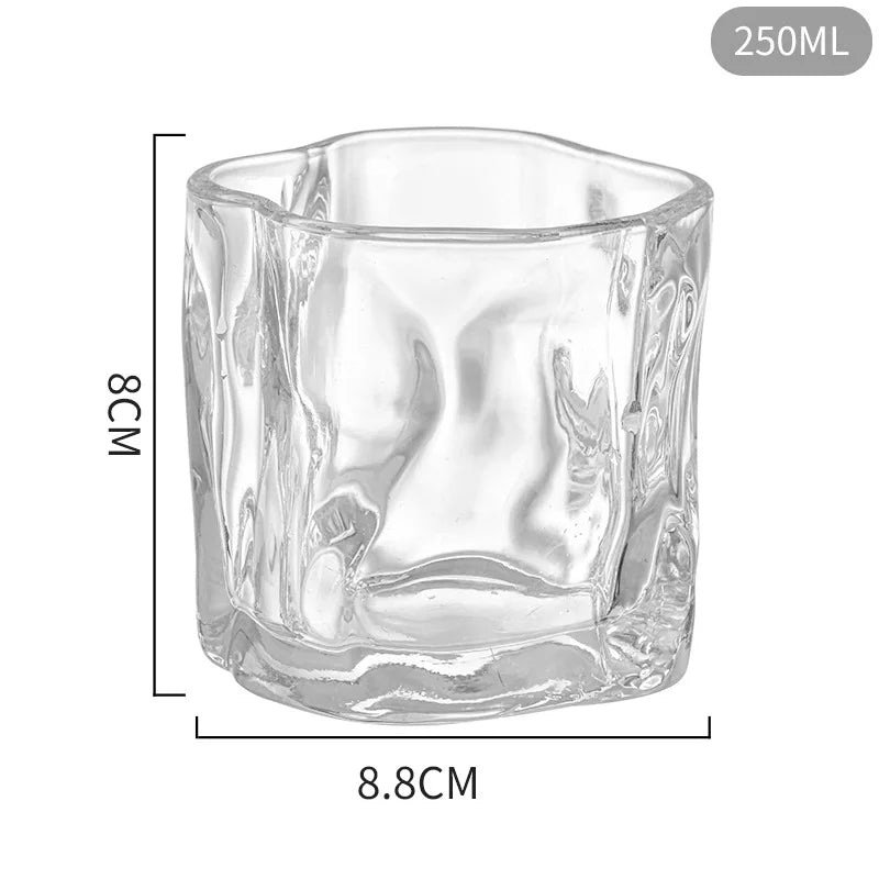 Decorbites™ Eisberg-Glasbecher - 250 ml Klar Unregelmäßige Form Kaffeetasse