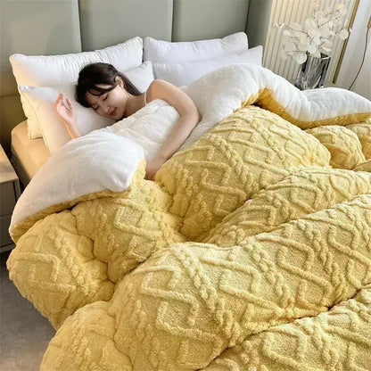 Decorbites™ Gemütliche Winterbettdecke: Luxuriöse Lamm-Cashmere-Wärmequilt für Komfort