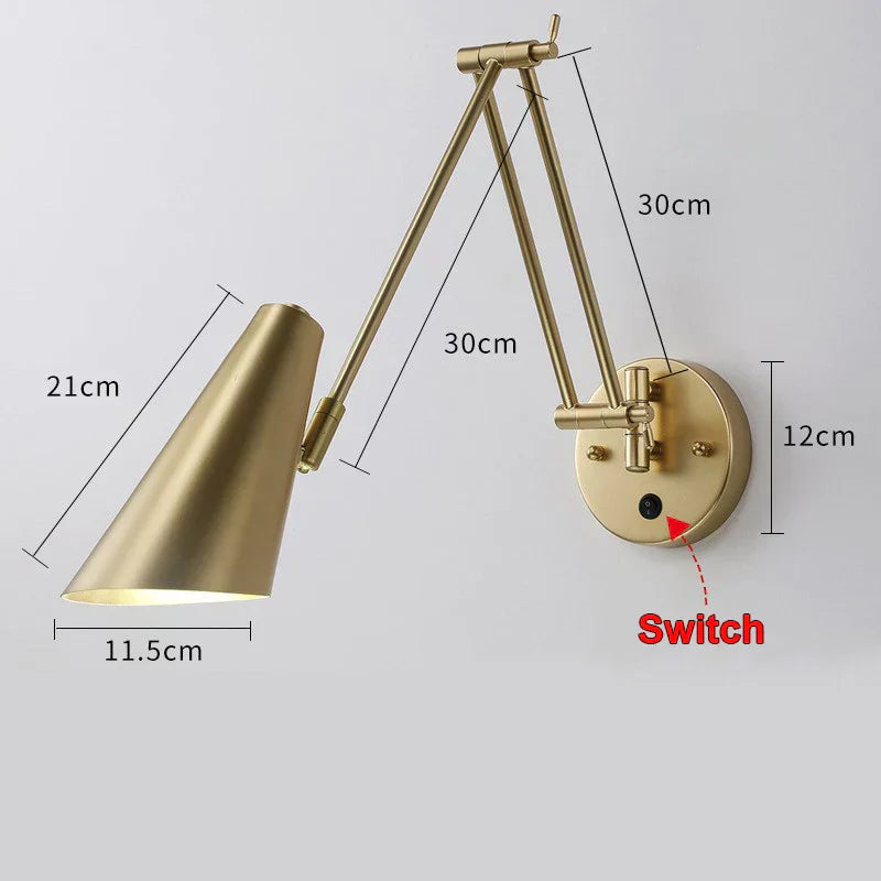DecorBites™ Adjustable E27 LED Wall Lamp Sconces Indoor Lighting Home Decor Bedroom Fixture