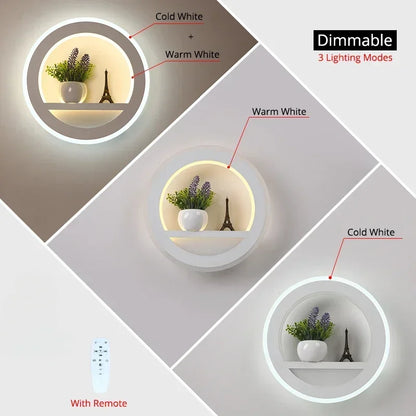 Decorbites™ dimmbare LED-Wandleuchte mit Fernbedienung für Schlafzimmer und Wohnzimmer