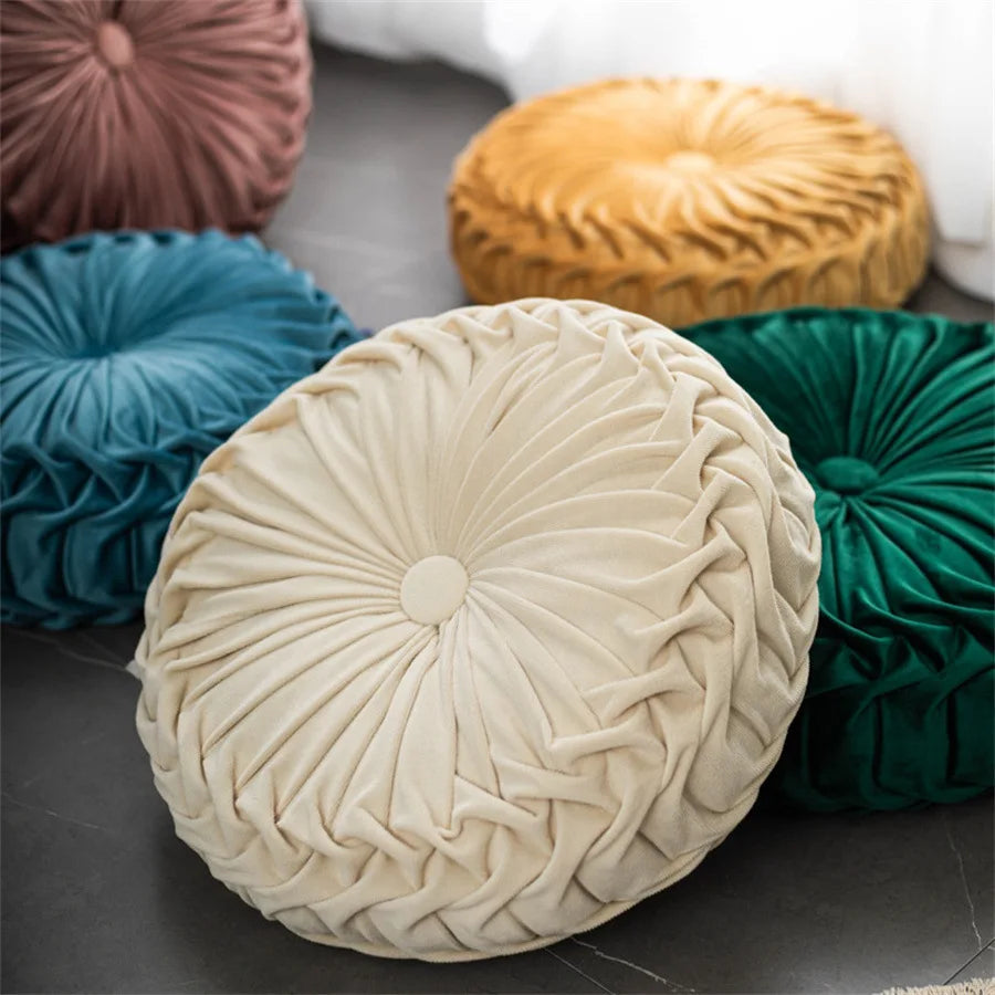 Decorbites™ Niederländisches Samt-Rund-Sitzkissen: Modernes & bequemes Rückenlehnensupport für das Wohnzimmer.