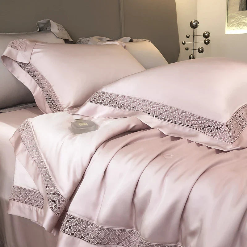 Decorbites™ Eukalyptusfaser Sommerbettwäsche-Set mit breitem Rand & seidenweichem kühlem Gefühl