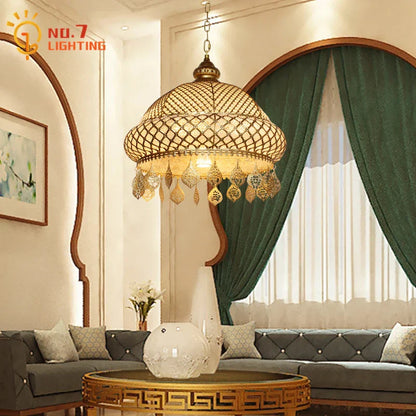 Decorbites™ Gold-Lustre Eisenkunst-Aufhängerleuchten LED E27, exotisches Design für Zuhause, Restaurant, Bar