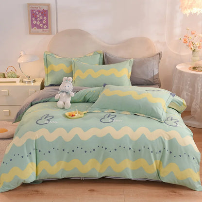 DecorBites™ Cotton Thickened Bedding Set - Single/Double Size, High Quality, Warm & Soft.