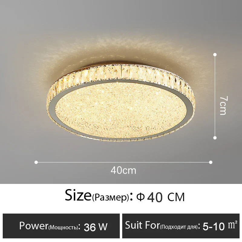 Decorbites™ Crystal-LED-Deckenleuchte: Luxuriöse goldglänzende Leuchte für das Wohnzimmer
