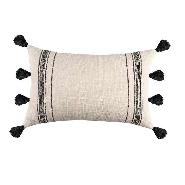DecorBites™ Geometric Tufted Tassel Cushion Cover 30x50cm/45x45cm