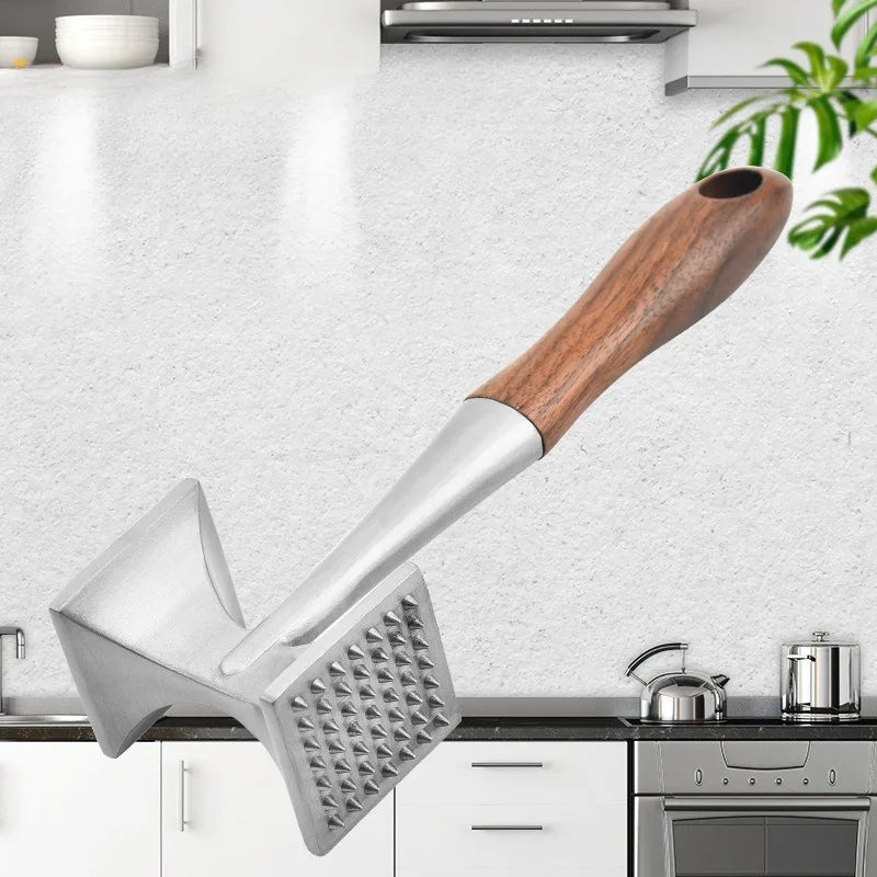 Decorbites™ Doppelseitiger Fleischklopfer für die Küche - Edelstahl-Fleischhammer
