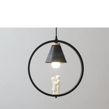 Decorbites™ Eisenring-Anhängerleuchten Kinder-Schlafzimmer Hängelampen LED-Vogelarmaturen