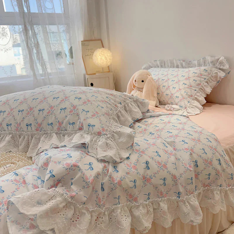 Floral Lace Cotton Bedding