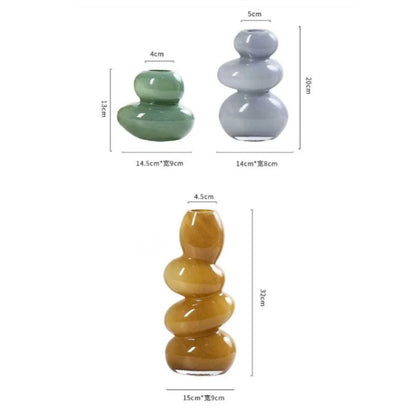 Decorbites™ Geometrische Glasvasen Stapelbares Terrarium Wohnungsdekoration Blumenarrangement Halter