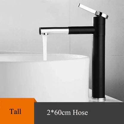 Decorbites™ Schwarze Messing Badezimmer-Waschbeckenarmatur Deckenmontiertes Gefäßmischer-Wasserhahn