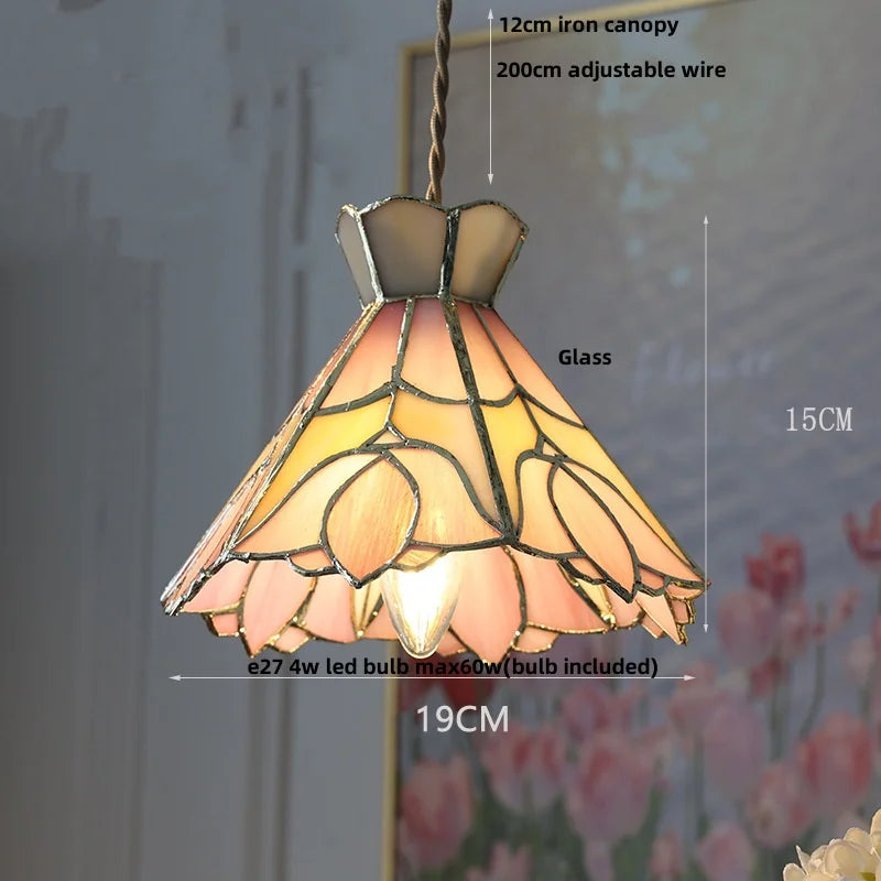 DecorBites™ Gray Glass LED Pendant Light Fixture with Adjustable Hang Lamp