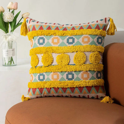 Decorbites™ Boho-Fransen-Kissenbezüge 45x45 - Luxuriöse Dekorative Kissen für Sofa und Bett