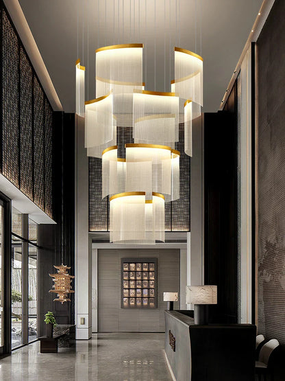 Decorbites™ Acryl-LED-Kronleuchter: Moderne Lichtluxus dimmbare Pendelleuchte für das Wohnzimmer – elegante Leuchtarmaturen