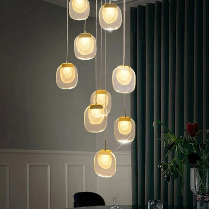 Decorbites™ Gold-Kristall-Treppenhaus-Lüster: Luxuriöse Innenbeleuchtung für Esszimmer & Flur