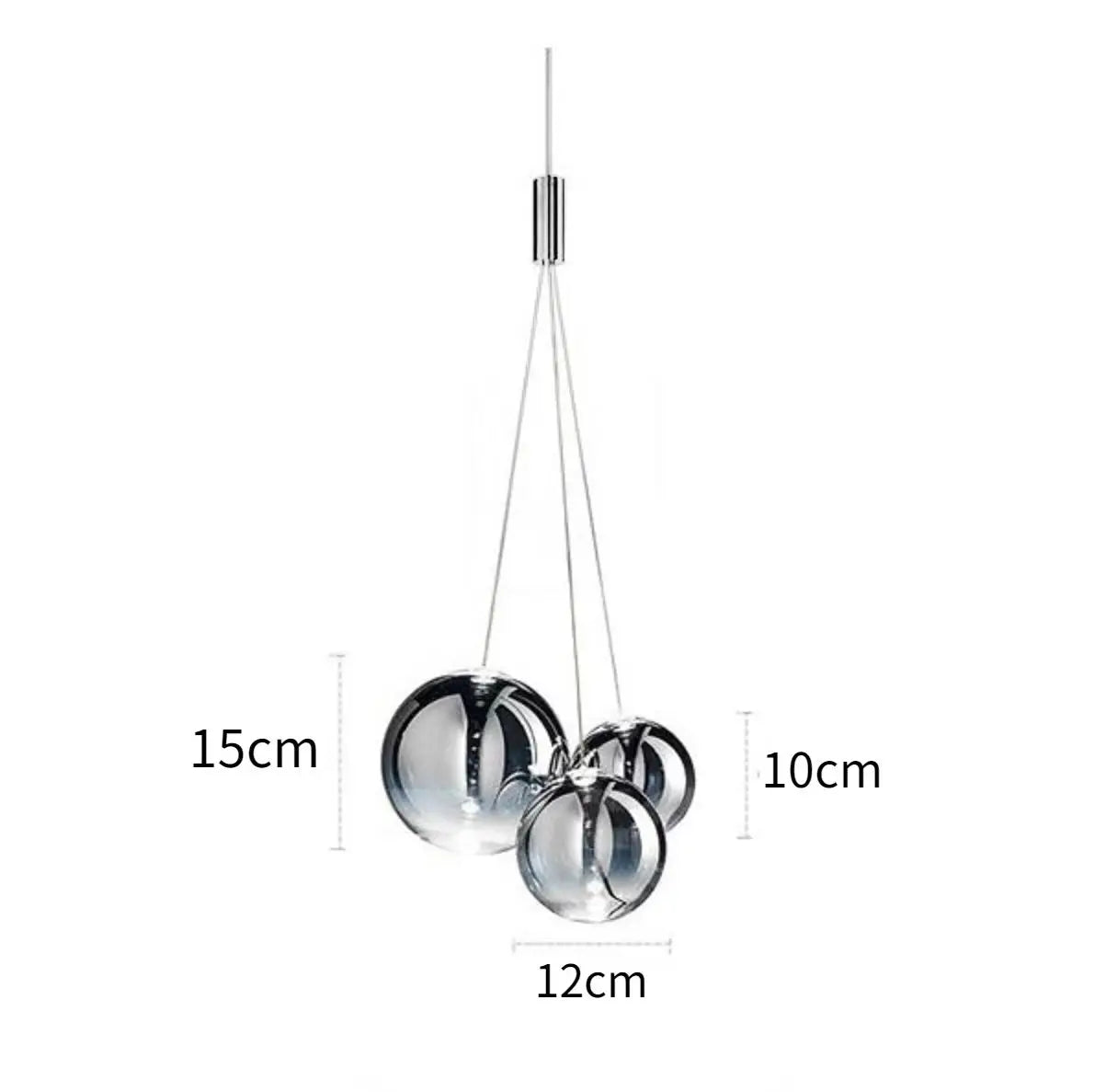 DecorBites™ Glass Ball Pendant Lamp: Modern Kitchen Dining Room Hanging Light.
