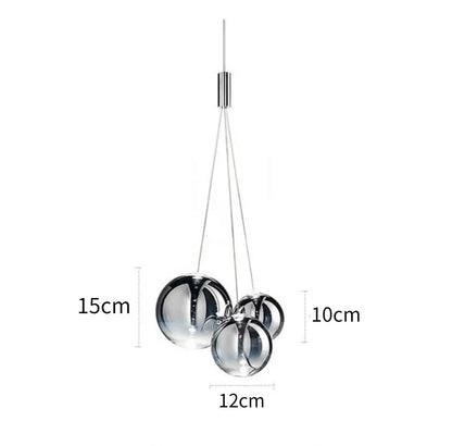 DecorBites™ Glass Ball Pendant Lamp: Modern Kitchen Dining Room Hanging Light.
