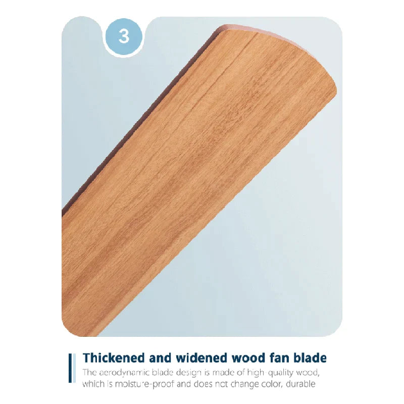 Decorbites™ 5-Blatt-Deckenventilator aus Holz mit Fernbedienung und einstellbarer Windgeschwindigkeit